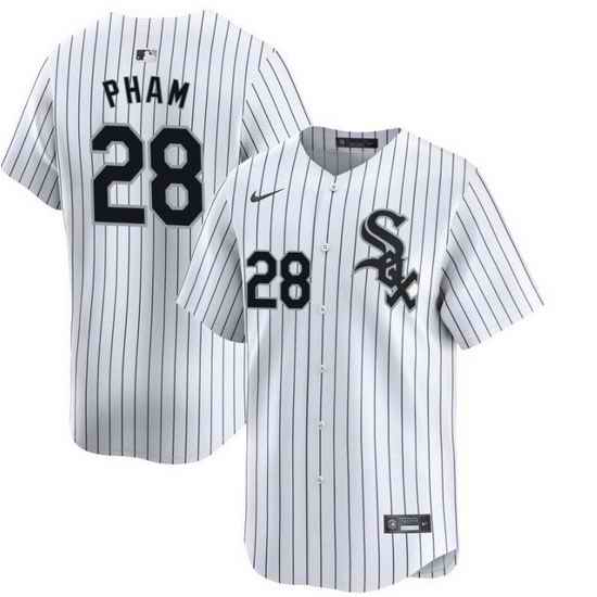 Men Chicago White Sox 28 Tommy Pham White 2024 Home Limited Stitched Baseball Jersey
