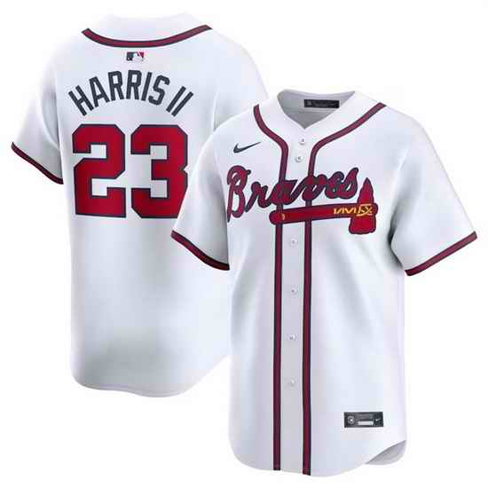 Men Atlanta Braves 23 Michael Harris II White 2024 Home Limited Stitched Baseball Jersey