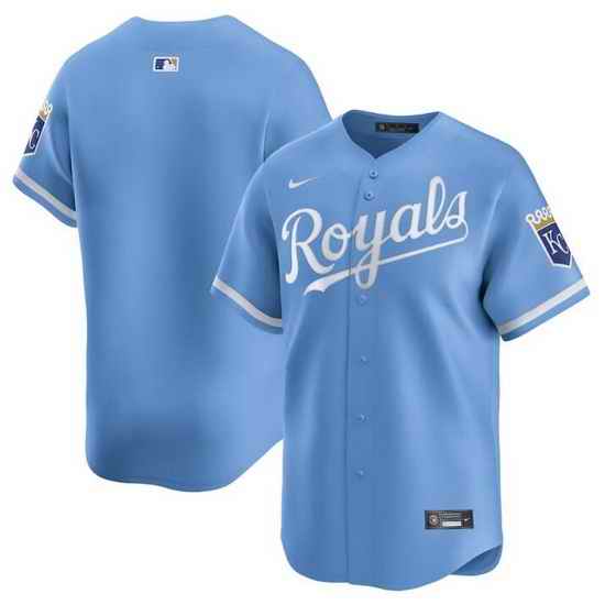 Men Kansas City Royals Blank Light Blue 2024 Alternate Limited Stitched Baseball Jersey