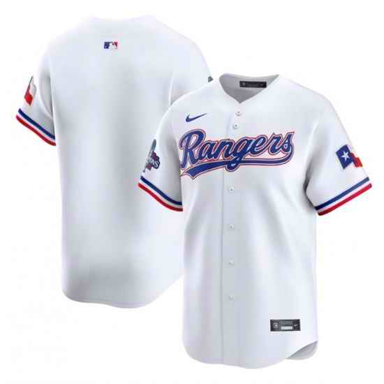 Men Texas Rangers Blank White 2023 World Series Champions Stitched Baseball Jersey