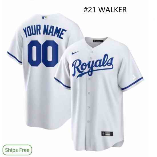 Toddler Royal Walker #21 White Stitched Cool Base MLB Jersey