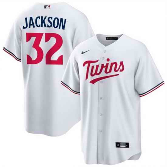 Men Minnesota Twins 32 Jay Jackson White Cool Base Stitched Baseball Jersey