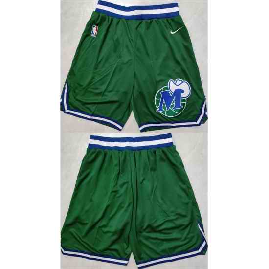 Men Dallas Mavericks Green Shorts  Run Small