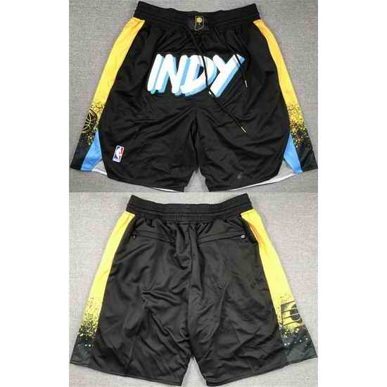 Men Indiana Pacers Black City Edition Shorts