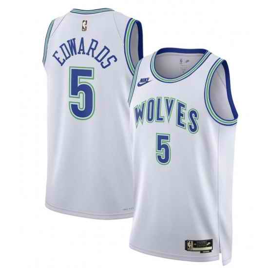Men Nike Anthony Edwards White Minnesota Timberwolves 2023 24 Swingman Jersey Classic Edition
