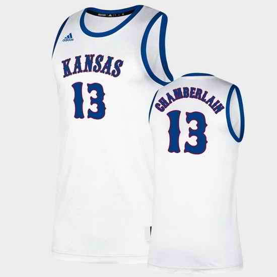 Men Kansas Jayhawks Wilt Chamberlain Classic White College Basketball Jersey
