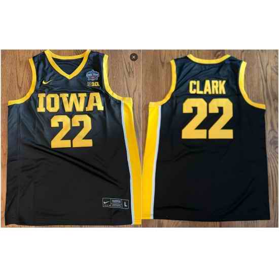 Men Iowa Hawkeyes Caitlin Clark #22 Black Stitched NCAA Jersey