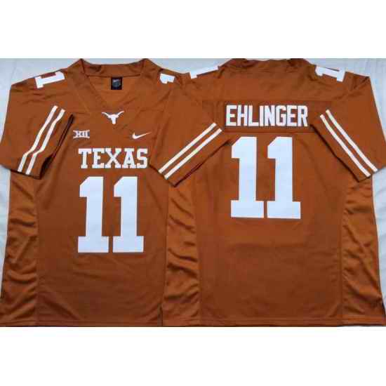 Men Nike Texas Longhorns Sam Ehlinger Texas Orange College Football Jersey
