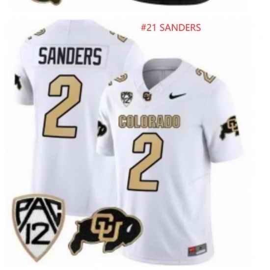 Colorado Buffaloes Shilo Sanders #21 Original Retro Brand White NCAA Vapor Jersey