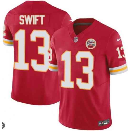 Men Kansas Chiefs #13 Taylor Swift Orange Stitched F U S E Home NFL Jersey