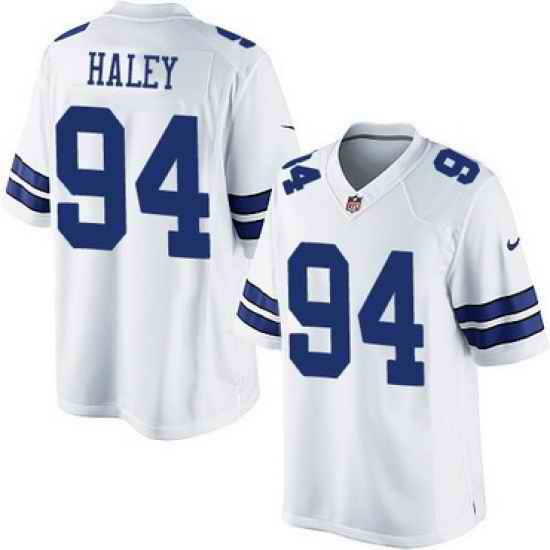 Men Dallas Cowboys #94 Charles Haley White Retired Player NFL Nike Game Jersey