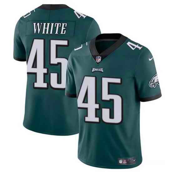 Men Philadelphia Eagles 45 Devin White Green Vapor Untouchable Limited Stitched Football Jersey