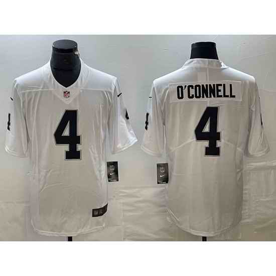 Men Las Vegas Raiders 4 Aidan O 27Connell White Vapor Untouchable Stitched Football Jersey