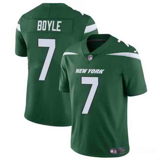 Men New York Jets 7 Tim Boyle Green Vapor Untouchable Limited Stitched Jersey