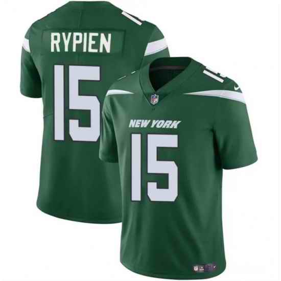 Men New York Jets 15 Brett Rypien Green Vapor Untouchable Limited Stitched Jersey