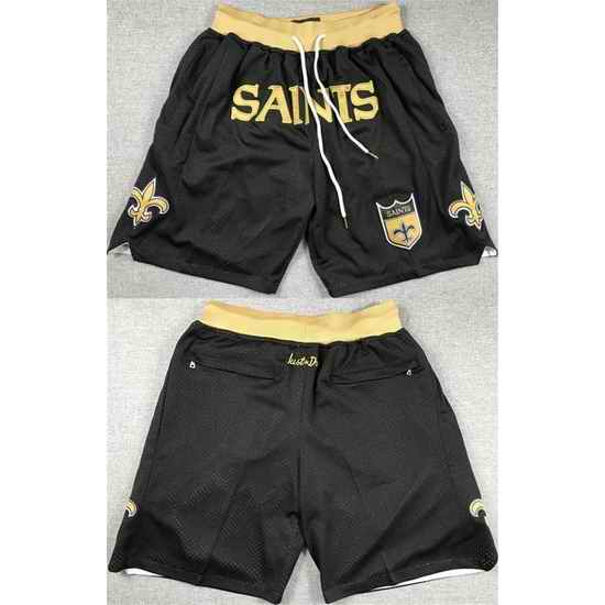 Men New Orleans Saints Black Shorts