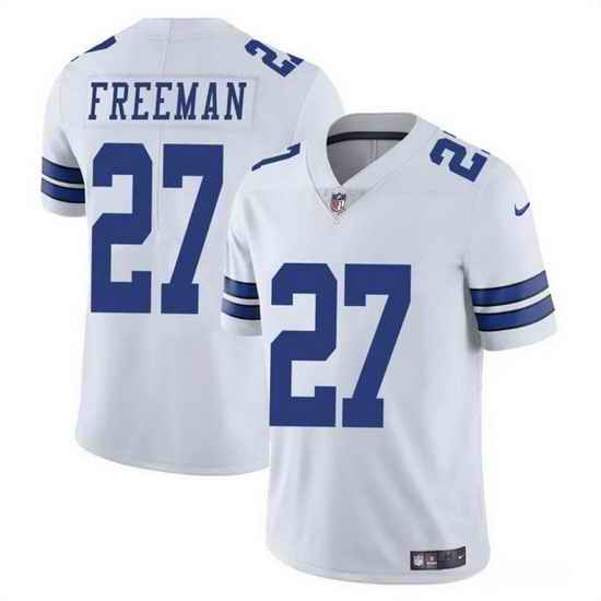 Men Dallas Cowboys 27 Royce Freeman White Vapor Untouchable Limited Stitched Football Jersey