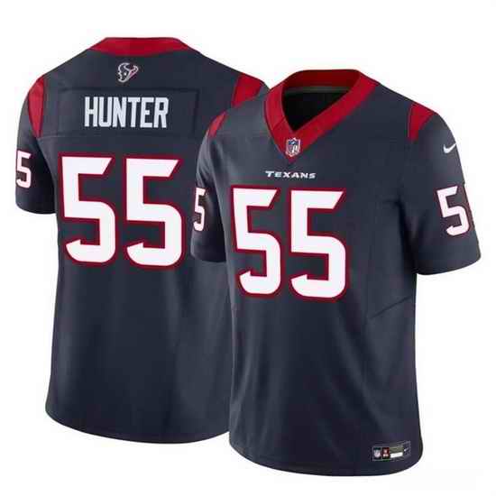 Men Houston Texans 55 Danielle Hunter Navy 2024 F U S E 2023 F U S E Vapor Untouchable Stitched Football Jersey