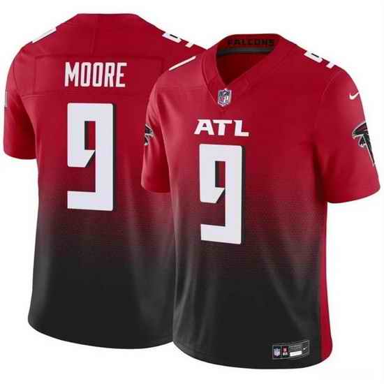 Men Atlanta Falcons 9 Rondale Moore Red Black 2023 F U S E Vapor Untouchable Limited Stitched Football Jersey