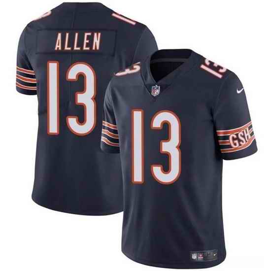 Men Chicago Bears 13 Keenan Allen Navy Vapor Stitched Football Jersey