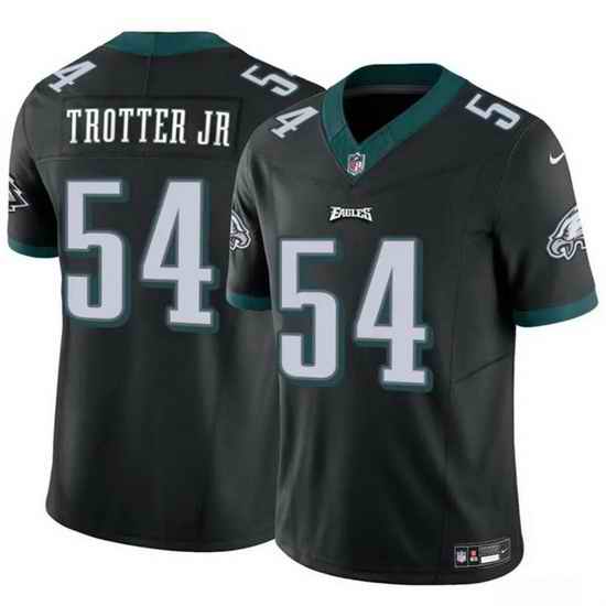Men Philadelphia Eagles 54 Jeremiah Trotter Jr Black 2024 Draft F U S E Vapor Untouchable Limited Stitched Football Jersey