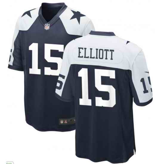 Men Dallas Cowboys Ezekiel Elliott #15 Thanksgivens Stitched NFL Jersey