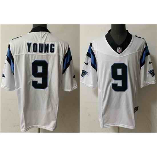 Men Carolina Panthers 9 Bryce Young White 2023 F U S E  Vapor Untouchable Stitched Football Jersey