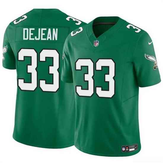Men Philadelphia Eagles 33 Cooper DeJean Green 2024 Draft F U S E Vapor Untouchable Throwback Limited Stitched Football Jersey