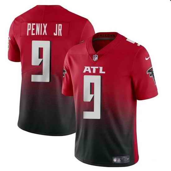 Men Atlanta Falcons 9 Michael Penix Jr Red Black 2024 Draft Vapor Untouchable Limited Stitched Football Jersey