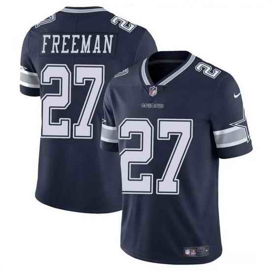 Men Dallas Cowboys 27 Royce Freeman Navy Vapor Untouchable Limited Stitched Football Jersey