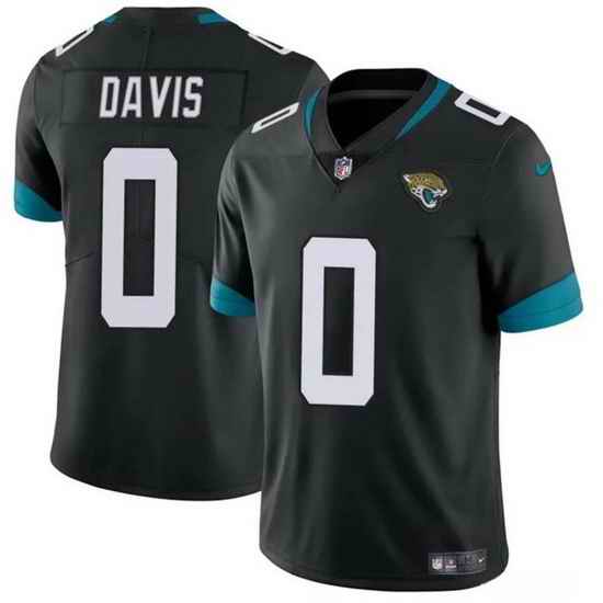 Men Jacksonville Jaguars 0 Gabe Davis Black Vapor Untouchable Limited Stitched Jersey