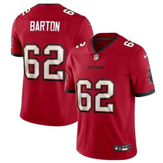 Men Tampa Bay Buccaneers 62 Graham Barton Red 2024 Draft Vapor Limited Stitched Jersey