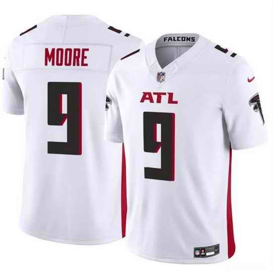 Men Atlanta Falcons 9 Rondale Moore White 2023 F U S E Vapor Untouchable Limited Stitched Football Jersey