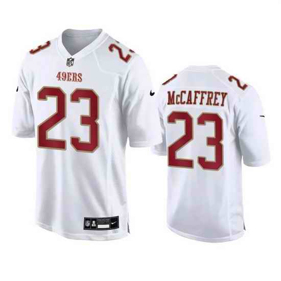 Men San Francisco 49ers 23 Christian McCaffrey White Fashion Vapor Untouchable Limited Stitched Football Jersey