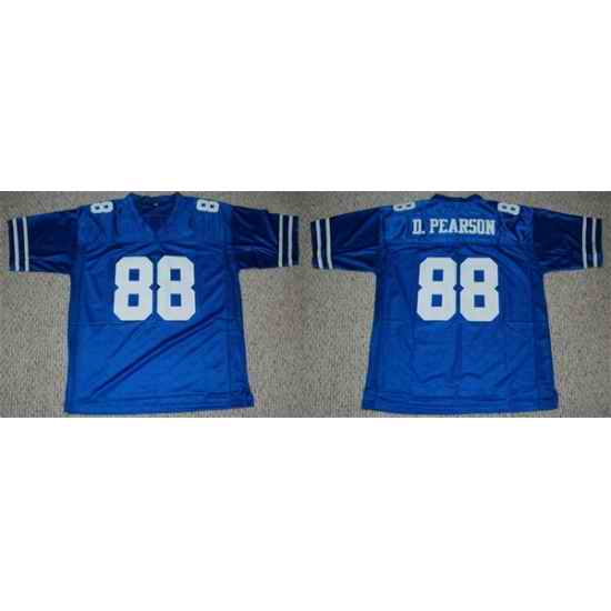 Men Dallas Cowboys 88 Drew Pearson Blue Old Style Stitched Football Jersey