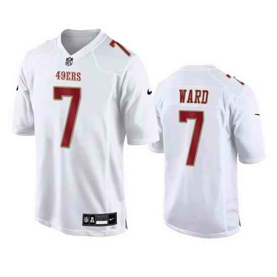 Men San Francisco 49ers 7 Charvarius Ward White Fashion Vapor Untouchable Limited Stitched Football Jersey