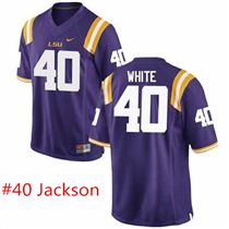 Men Lsu Tigers #40 jackson purple Jersey