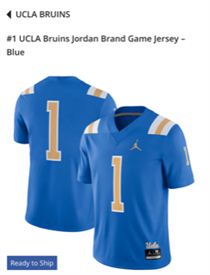 #1 UCLA Bruins jordan brand game jersey-BLUE