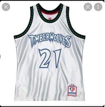 NBA Minnesota Timberwolves 21 Kevin Garnett WHITE Jersey