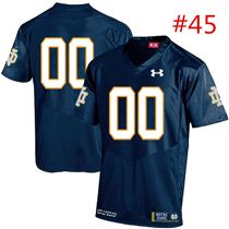 Under Armour #45 Notre Dame Fighting Irish Navy Authentic Football Jersey