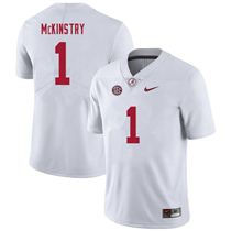 Men's Alabama Crimson Tide #1 McKinstry White Stitched Football Jersey