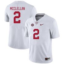 Men's Alabama Crimson Tide #2 Jase McClellan White Stitched Football Jersey