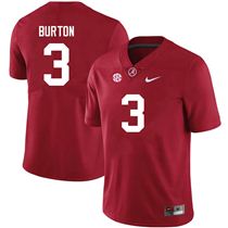 Men's Alabama Crimson Tide #3 Jermaine Burton Red Stitched Football Jersey