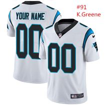 Men's Carolina Panthers #91 Kevin Greene White Vapor Untouchable Limited Stitched Jersey