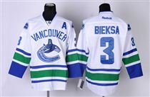 Men's Vancouver Canucks #3 Kevin Bieksa White Stitched Jersey