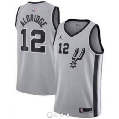 Men Women Youth All Size Spurs Grey Jordan Brand Custom NBA Jersey-