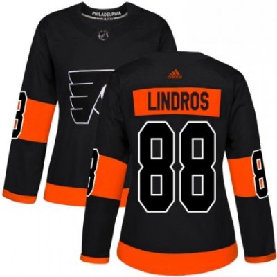 Womens Adidas Philadelphia Flyers 88 Eric Lindros Premier Black Alternate NHL Jersey