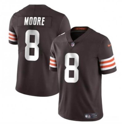 Youth Cleveland Browns 8 Elijah Moore Brown Vapor Limited Stitched Football Jersey