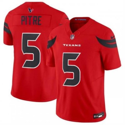 Youth Houston Texans 5 Jalen Pitre Red 2024 Alternate F U S E Vapor Stitched Football Jersey