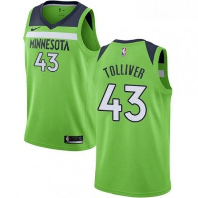 Youth Nike Minnesota Timberwolves 43 Anthony Tolliver Swingman Green NBA Jersey Statement Edition